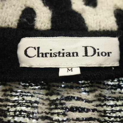 Good Condition◆Christian Dior Knit Short Jacket Women's Size M Black x White Christian Dior [AFB39] 