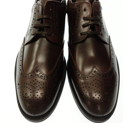 像全新一样 ◆ Stefano Branchini 皮鞋 Wing Tip 男式 40.5 棕色 STEFANO BRANCHINI [AFD7] 