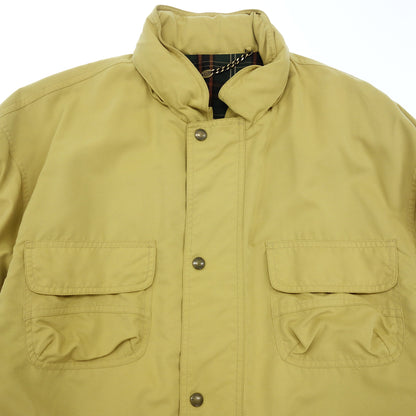 中古◆ダンヒル ミリタリージャケット 4ポケット 裏地チェック メンズ サイズS 黄色系 dunhill【AFA21】