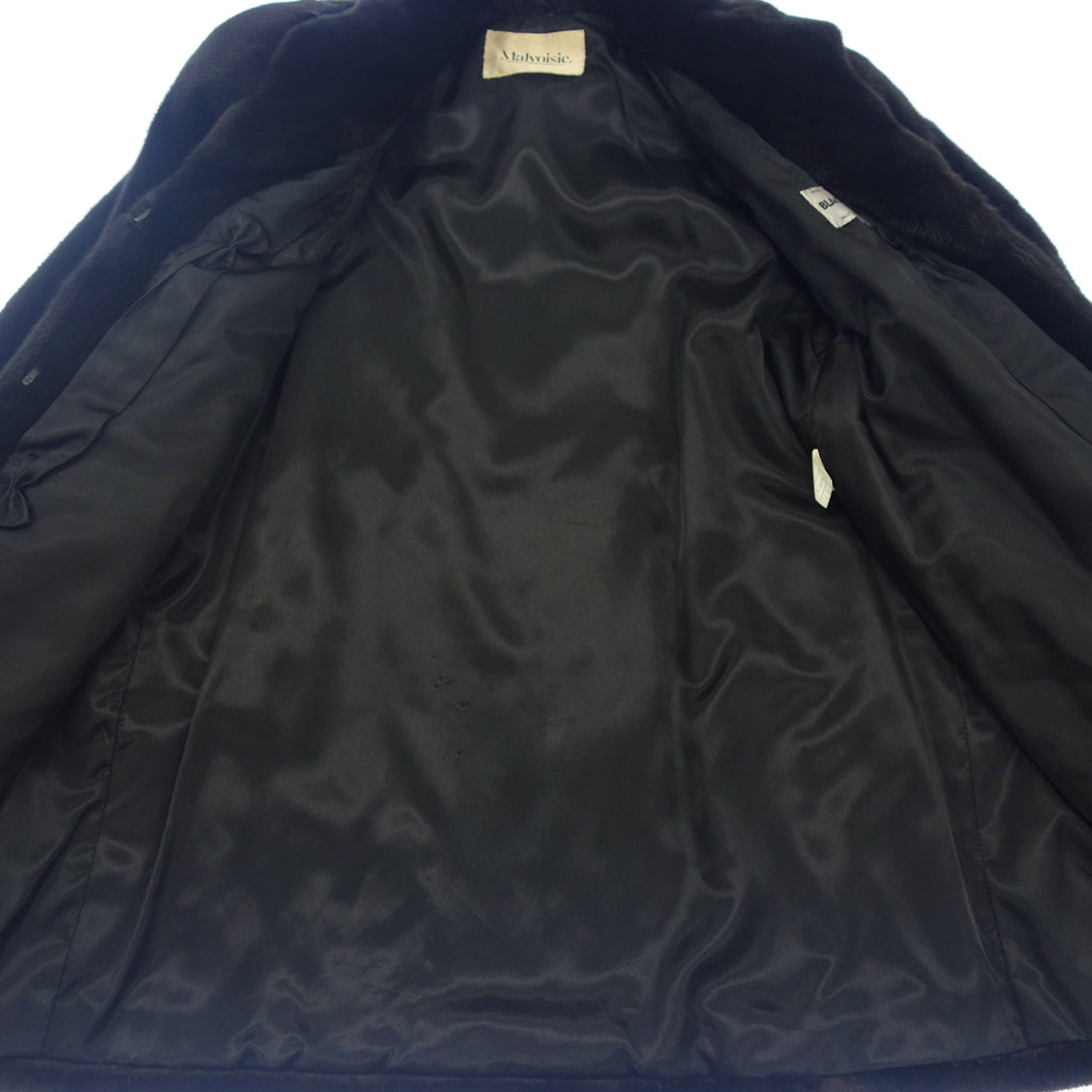 Good condition ◆ Malvoisie Black Glama Mink Half Coat Size 15 Black Malvoisie BLACKGLAMA [AFF19] 