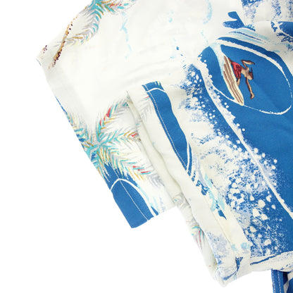 Keoni of Hawaii Aloha Shirt by SUNSURF Surfer Pattern Men's Blue L KEONI OF HAWAII [AFB22] [Used] 