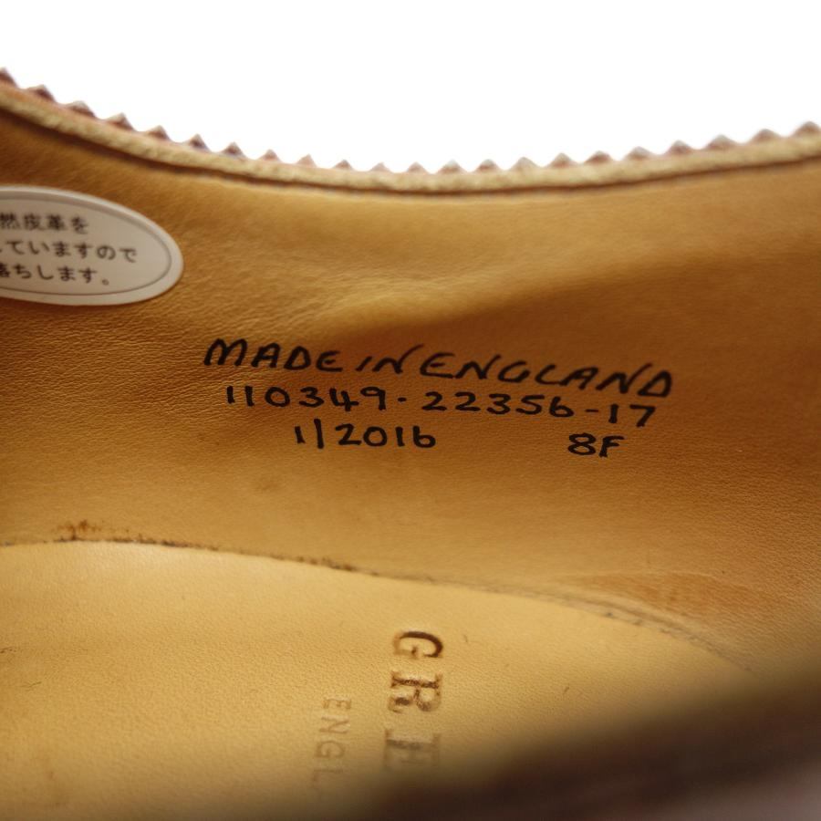 跟新的一样◆Grenson 皮鞋全布洛克 22356 BATH 男式尺码 8 棕色 Grenson [LA] 