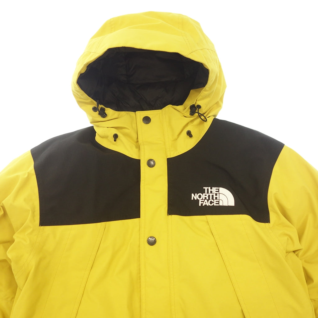 美品◆ザ ノースフェイス マウンテンダウンジャケット ND91837 メンズ サイズM イエロー×ブラック THE NORTH FACE【AFA20】