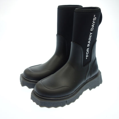 Very good condition ◆ Off-White Rain Boots Virgil Abloh Women's 39 Black Off-White [AFC51] 