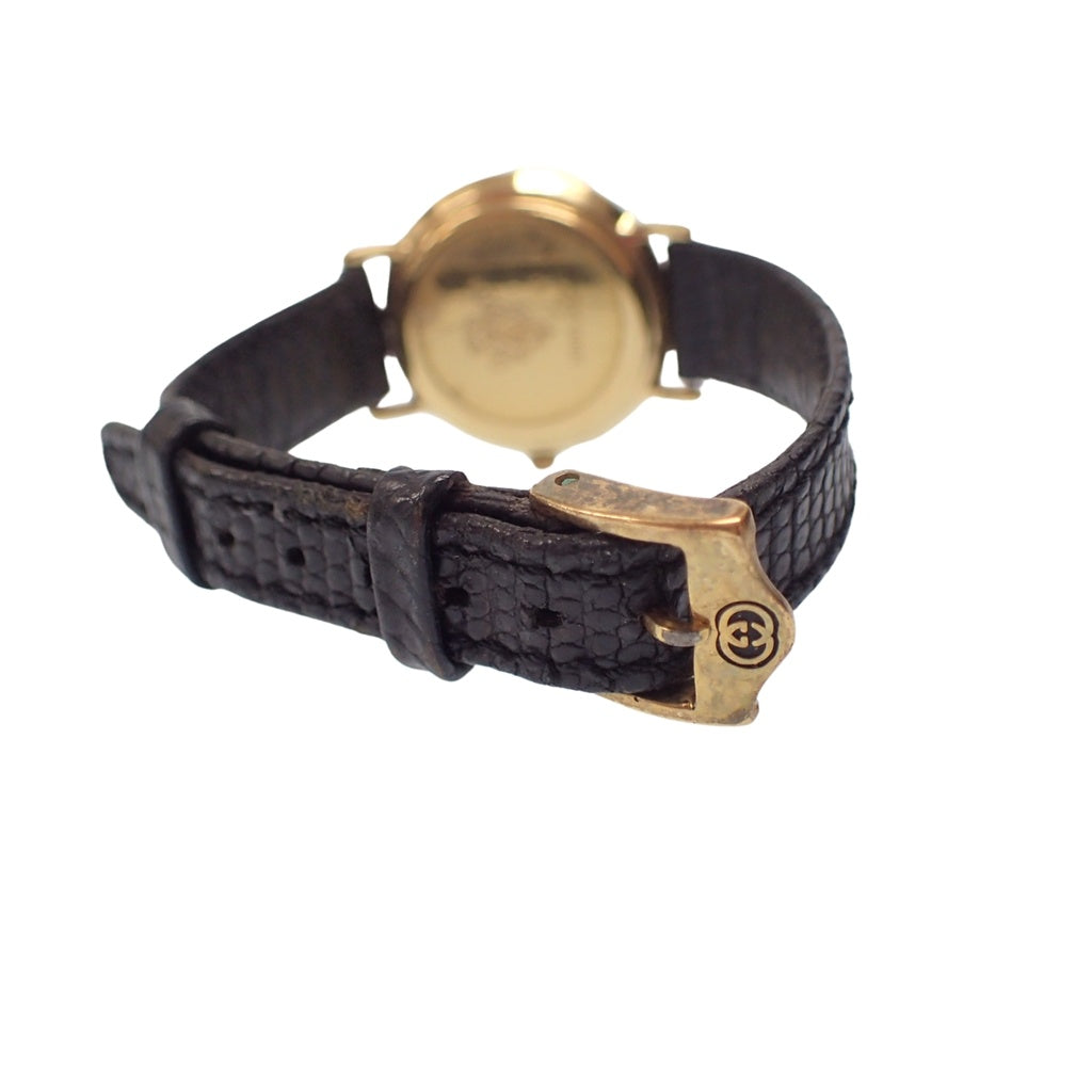 Used ◆ Gucci watch 3000.2L Fudo Black x Gold GUCCI [AFI8] 