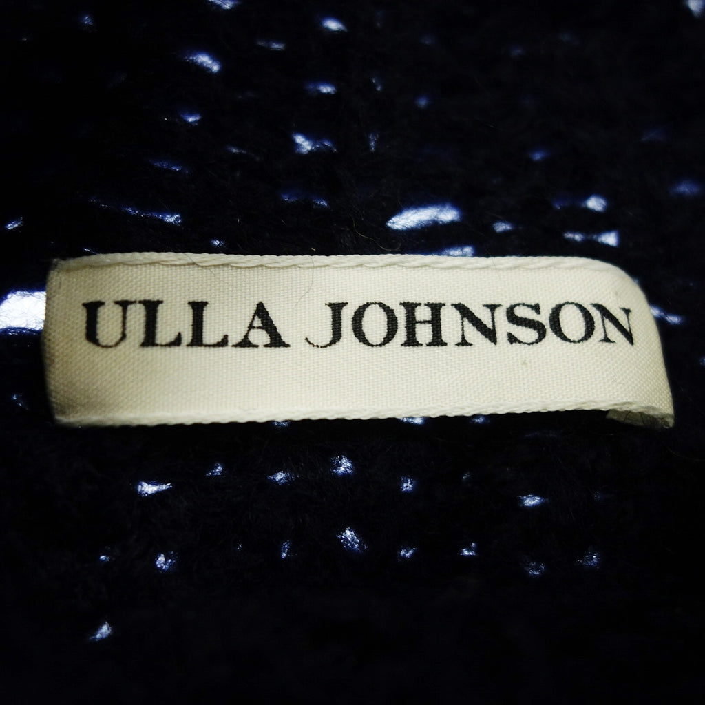 美品◆ウラ ジョンソン 長袖 ニットセーター アルパカ混 サイドスリット レディース サイズS ネイビー Ulla Johnson【AFB36】