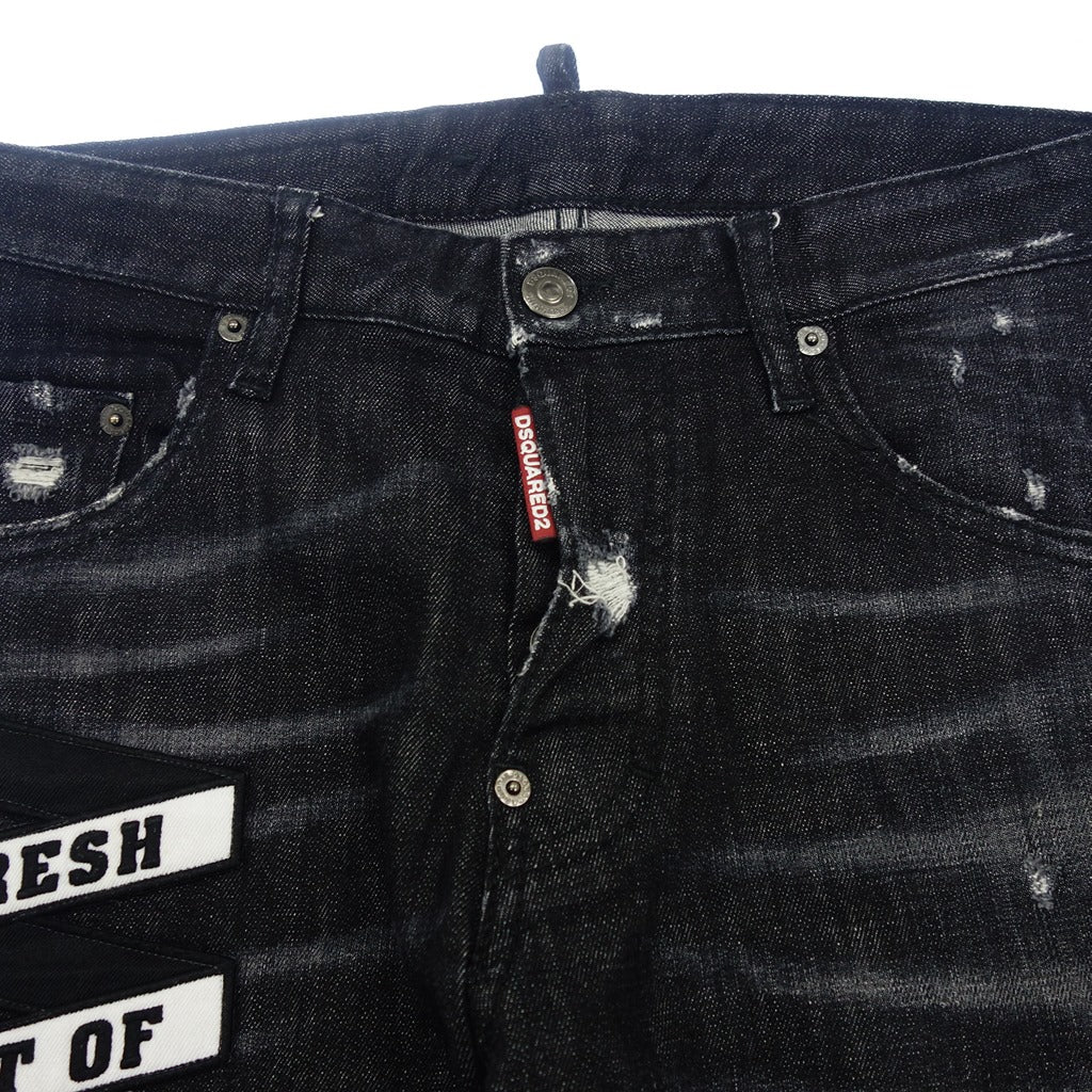 Used ◆D Squared Denim Pants Crash Repair Processed SKATER JEAN FRESH OUTOF SCOTUTS S74LB0336 Men's Black Size 44 DSQUARED2 [AFB48] 