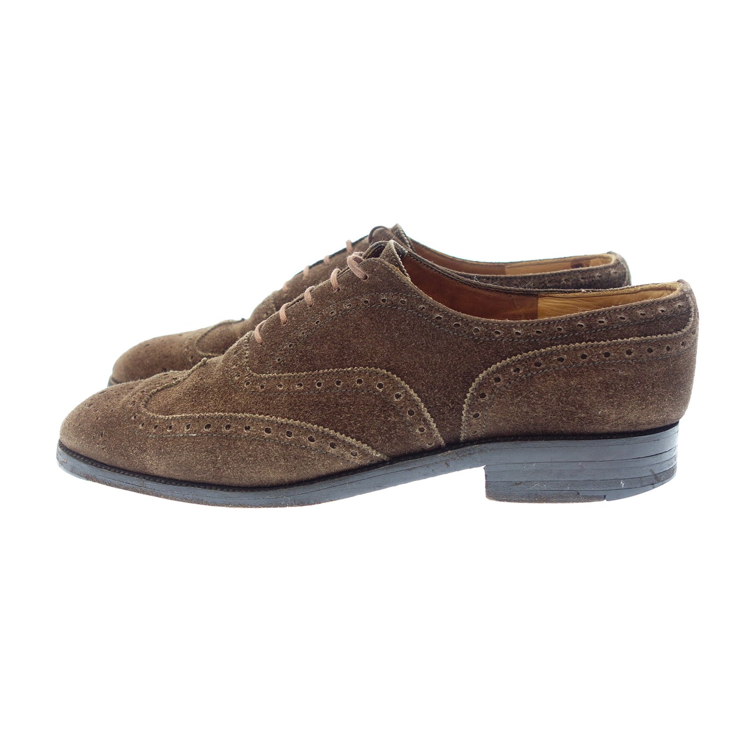 Used ◆JMWESTON leather shoes full brogue 376 suede men's brown size 10 JMWESTON [AFC44] 