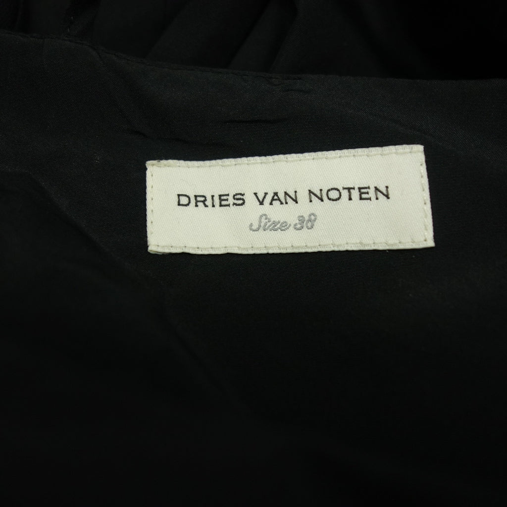 美品◆ドリスヴァンノッテン ワンピース ブルガリア製 ポリエステル100％ レディース サイズ38 ブラック DRIES VAN NOTEN【AFB1】