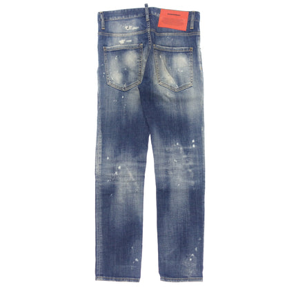 Good Condition◆Dsquared Denim Pants Red Patch Button Fly Men's Blue Size 42 Dsquared2 [AFB14] 