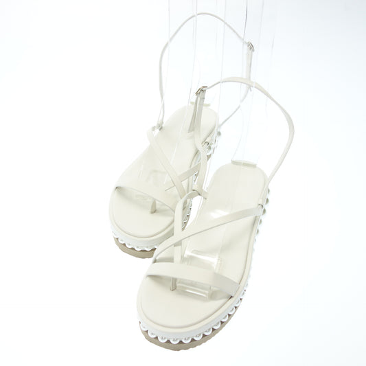 Good Condition◆Jimmy Choo Sandals Pearl Women's Off-White Size 36 Jimmy Choo [AFD8] 