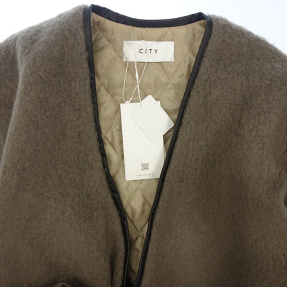 City Collarless Coat Ladies 0 Brown CITY [AFA4] [Used] 