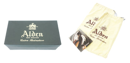 状况良好◆Alden 皮鞋平头 9341 Cordovan 男式黑色 6.5 码 ALDEN [AFD3] 