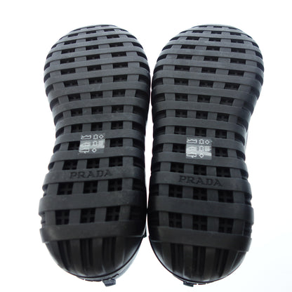 Prada high-cut sneakers leather side zip 4T3131 men's black 6.5 PRADA [AFD8] [Used] 
