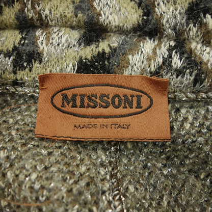 美品◆ミッソーニ ロングコート 総柄 レディース M マルチカラー MISSONI【AFA6】