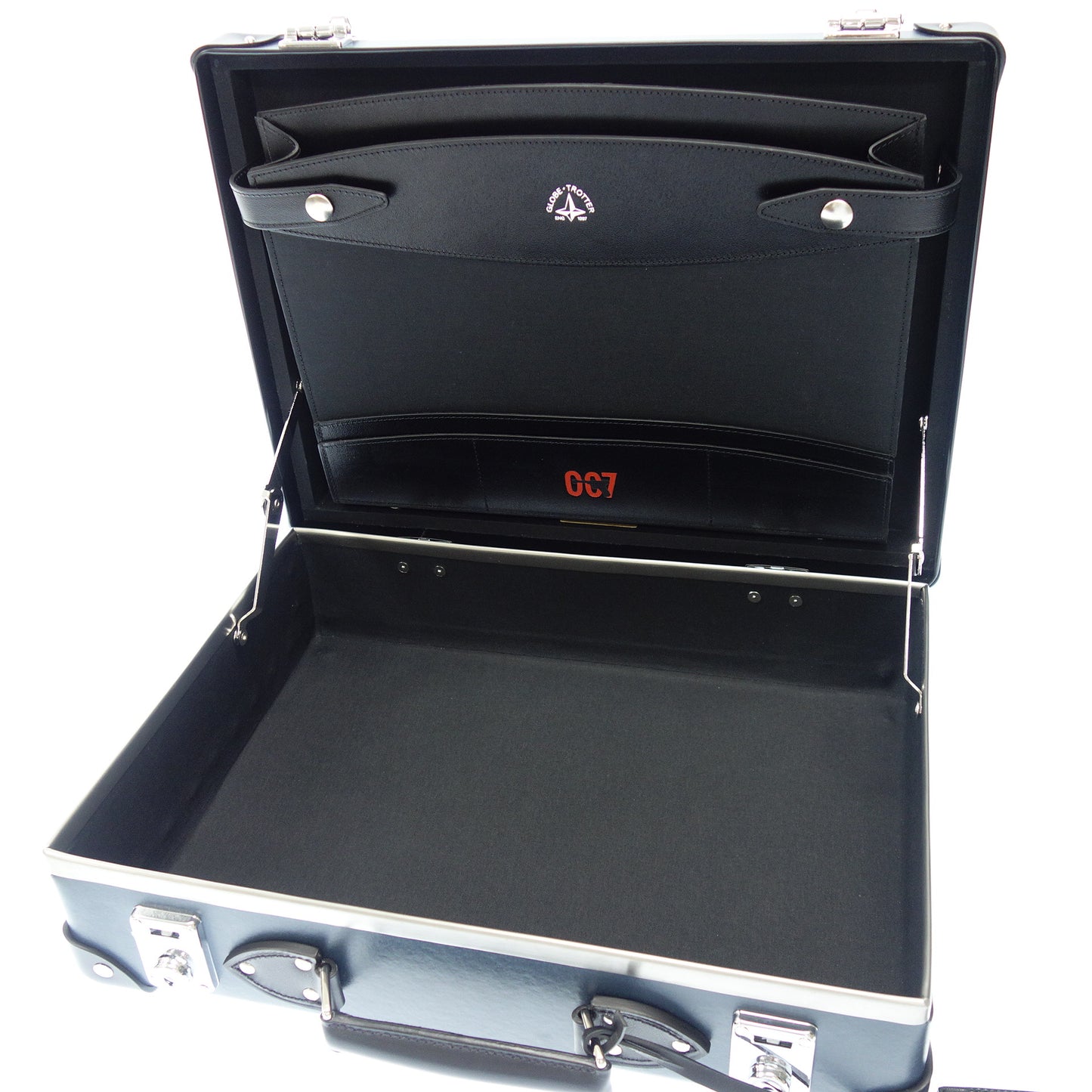 像全新一样 ◆ Globe-Trotter 行李箱系列 Attaché Attaché Case 007 NO TIME TO DIE 海军蓝 14L Globe-Trotter [AFE8] 