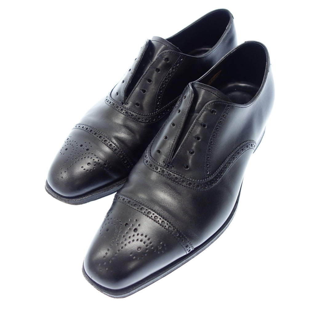 Used Edward Green Leather Shoes Semi Brogue ASQUITH Men's Black UK7.5E EDWARD GREEN [AFC24] 