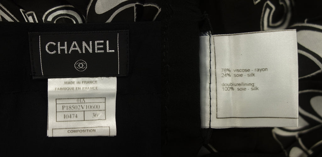 Used ◆ CHANEL Frill Skirt Coco Mark Logo 01A Women's Black Size 36 CHANEL [AFB35]