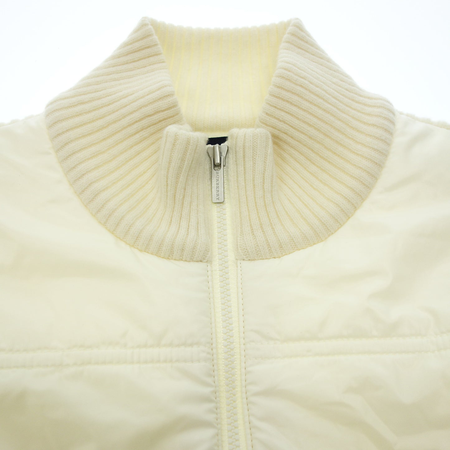 Good condition ◆ Burberry Golf Knit Jacket Down Switch L Women's White BURBERRY GOLF [AFB43] 