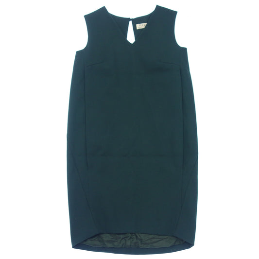Good Condition◆FLICKA Sleeveless Pattern Dress Wool Women's Green Size 1 FL-050P-15AW FLICKA [AFB17] 