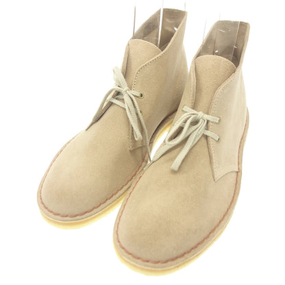 跟新品一样◆Clarks 沙漠靴绒面革男士米色 US8 Clarks [AFC13] 