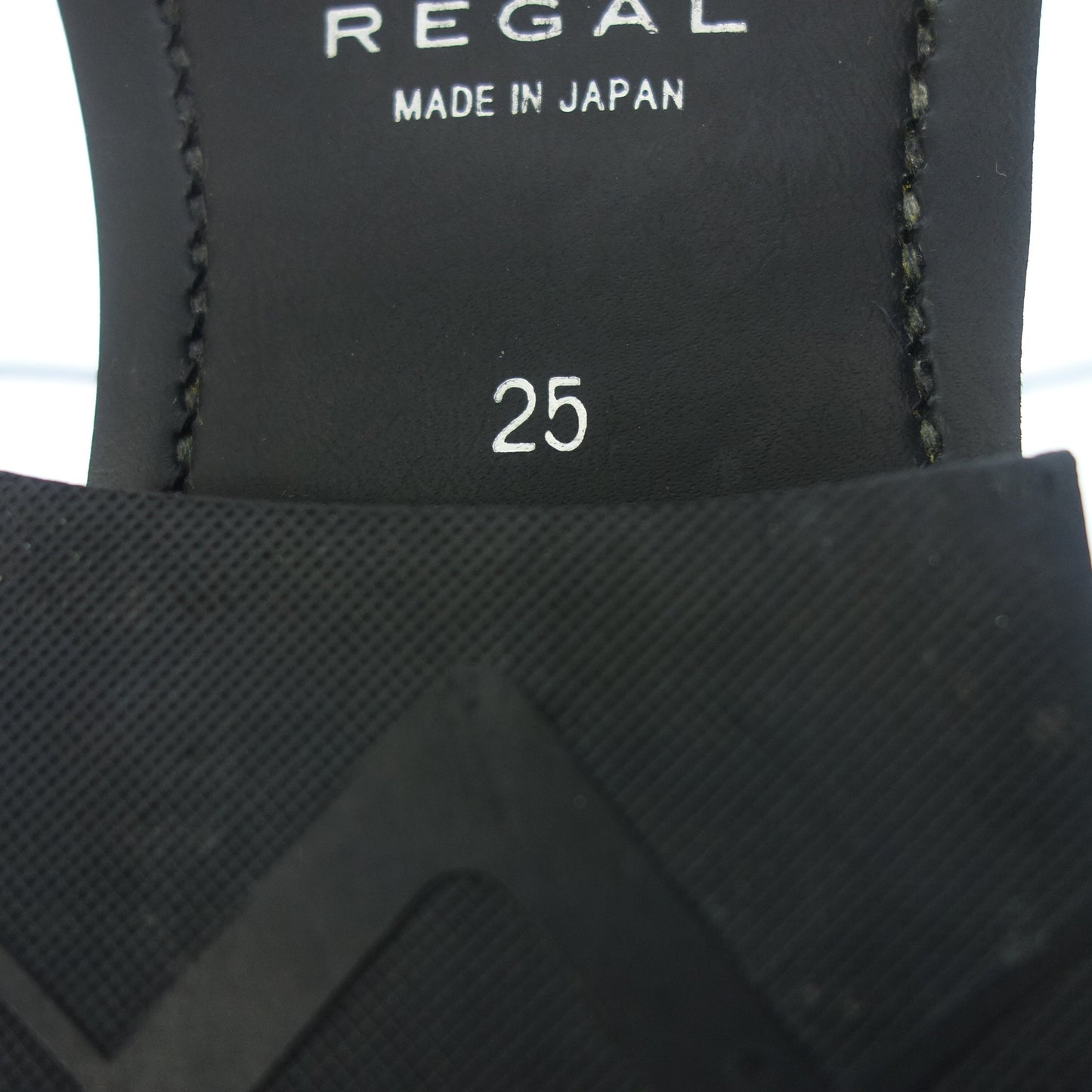 リーガル シューズ ストレートチップ ドレスシューズ 01R メンズ ブラック 25cm REGAL【AFC19】【中古】