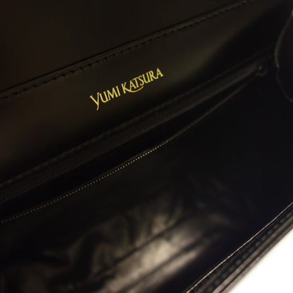 Very good condition◆Katsurayumi leather handbag black YUMI KATSURA [AFE6] 