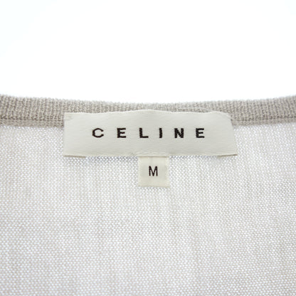 Celine Knit Sweater Silver Hardware Women's Light Gray M CELINE [AFB22] [Used] 