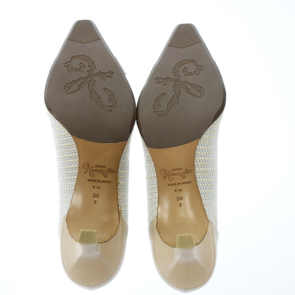 Like new ◆ Ginza Kanematsu Woman &amp; Myself Pumps Ladies 24 Beige GINZA Kanematsu WOMAN &amp; MYSELF [AFC45] 