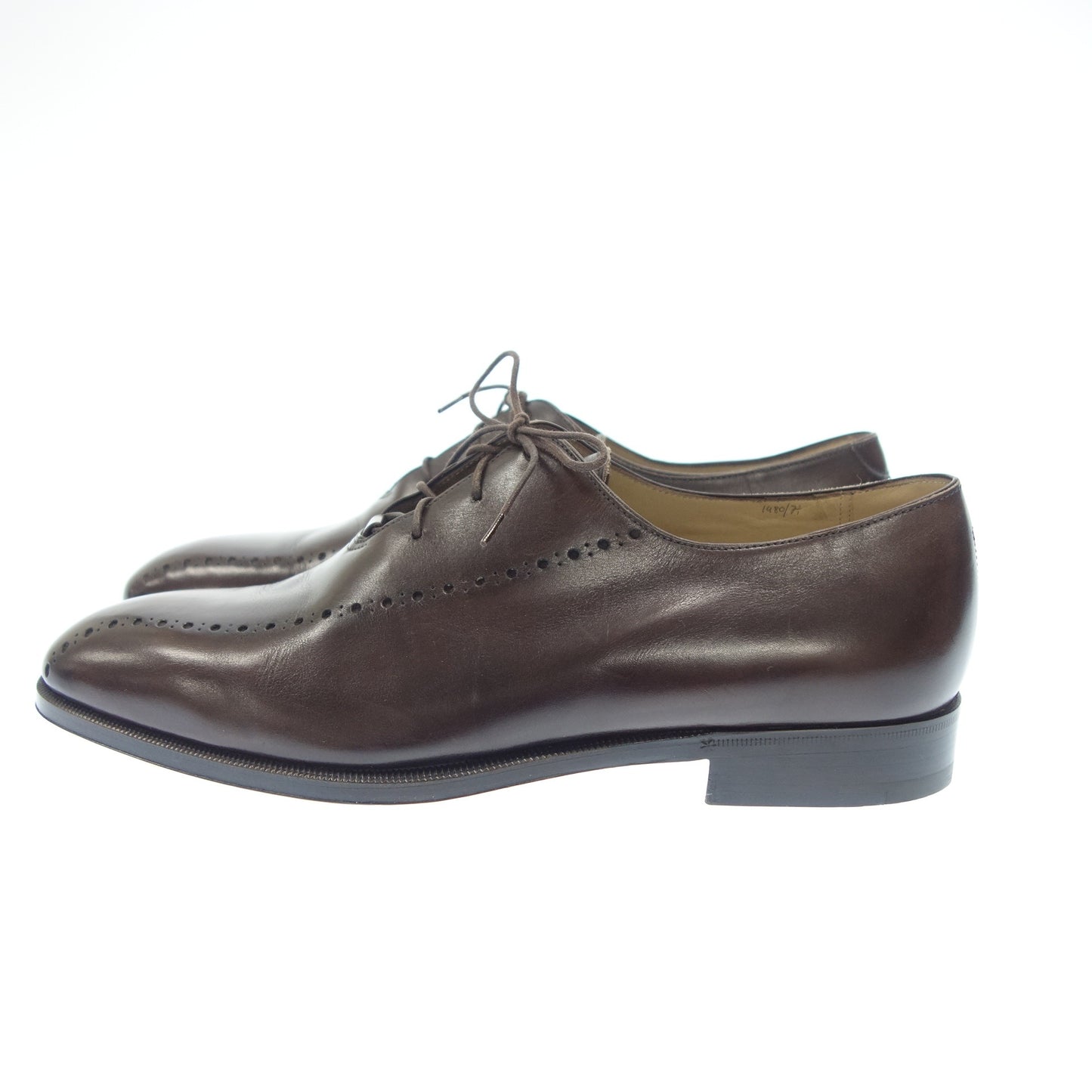 Like new◆Berluti lace-up leather shoes punching plain toe men's size 7.5 brown Berluti [LA] 