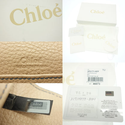 Chloe long wallet leather blue x beige box Chloe [AFI23] [Used] 