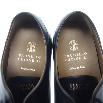 Brunello Cucinelli 系带皮革运动鞋 男士 海军蓝 41 BRUNELLO CUCINELLI [AFC35] [二手] 