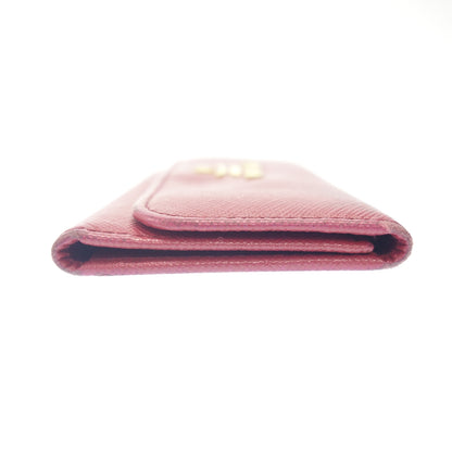 Used ◆Prada key case Saffiano 6-key case pink PRADA [AFI18] 