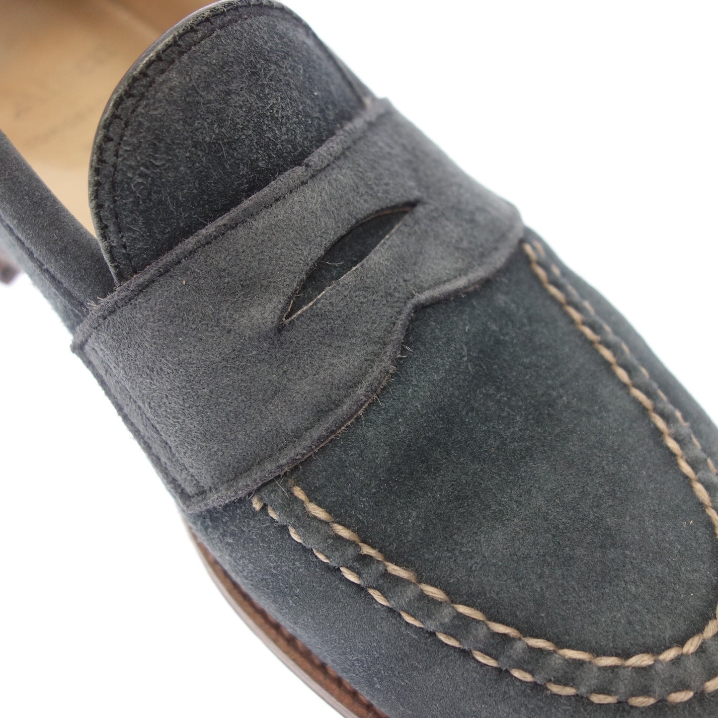 Good Condition◆Alden Leather Shoes Coin Loafers 96961 Suede Men's Navy US7.5 Alden [LA] 