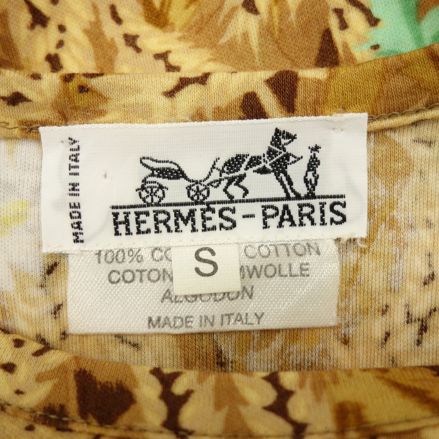 Very beautiful item◆Hermes One Piece Rice Ear Pattern Ladies Beige Size S HERMES [AFB38] 