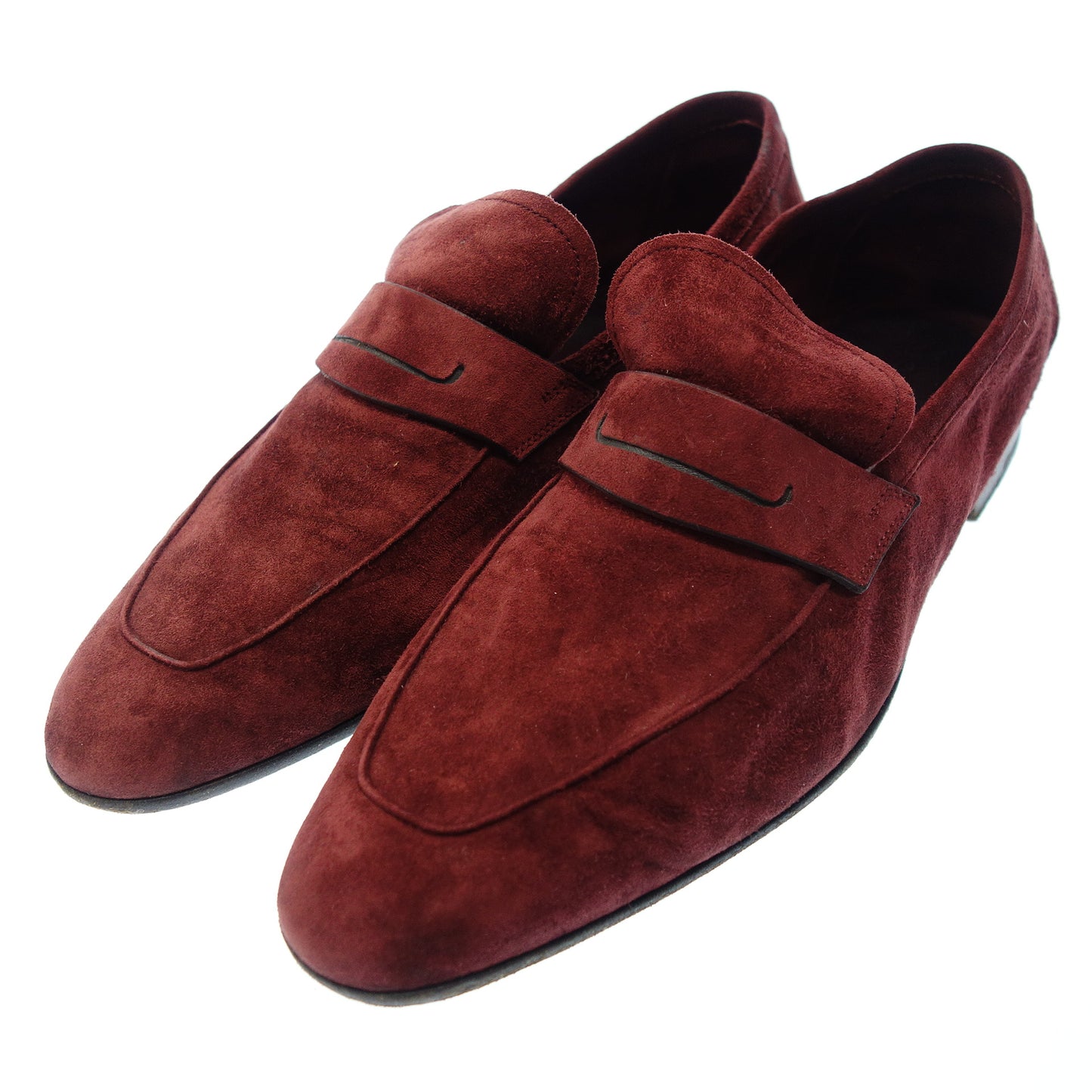 Good condition ◆ Berluti loafers slip-on suede leather men's size 7 red Berluti [AFC13] 