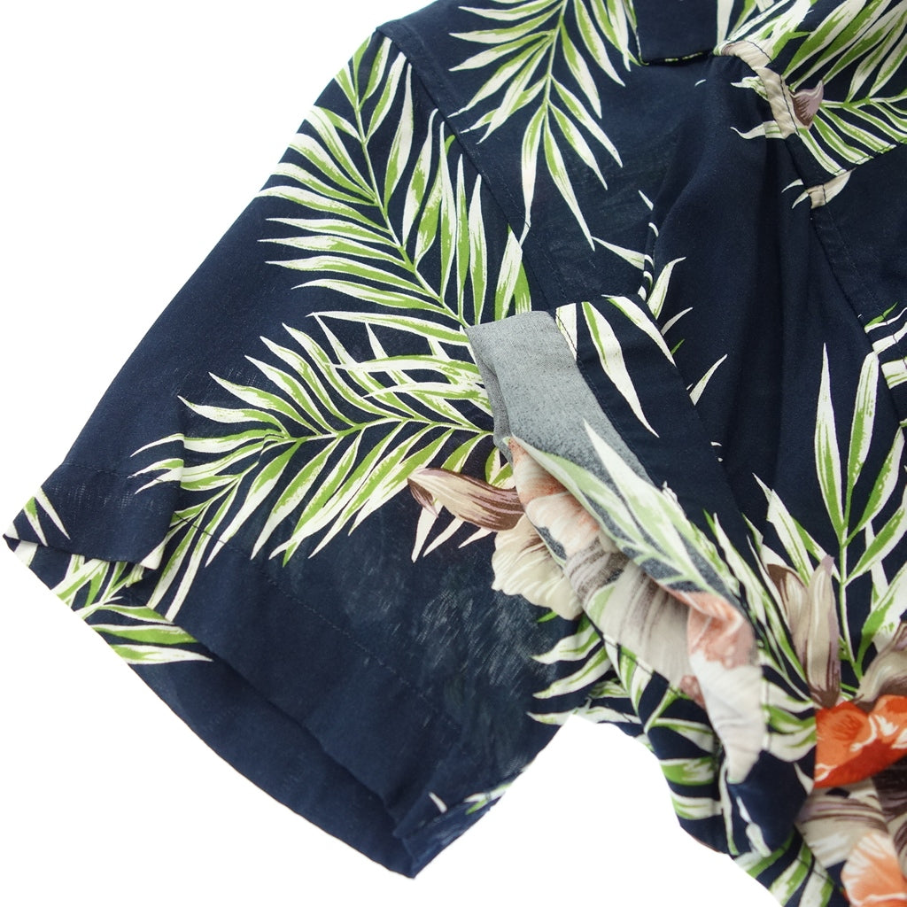 Used ◆ CRIMIE Aloha Shirt Open Collar Short Sleeve Floral Pattern Rayon Men's S Navy THE CRIMIE [AFB46] 