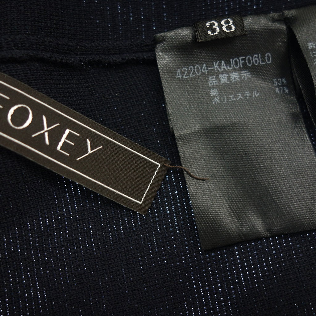 Good condition ◆ FOXEY 42204 Bolero Afette Cardigan Cotton Ladies Dark Navy Size 38 FOXEY [AFB27] 