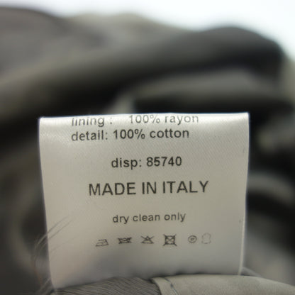 Good Condition ◆ Brioni Leather Blouson Zip Up Check Suede Size 54 Men's Gray Brioni [AFB43] 