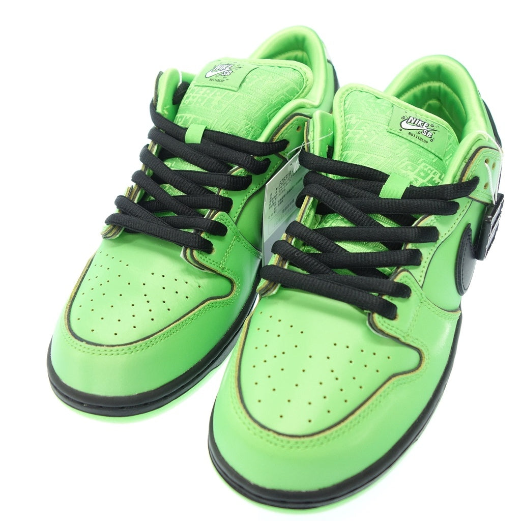 新品同様◆パワーパフガールズ × ナイキ SB スニーカー ダンク DUNK LOW Pro QS Buttercup メンズ 緑 サイズ27.5 FZ8319-300 Nike【AFD1】