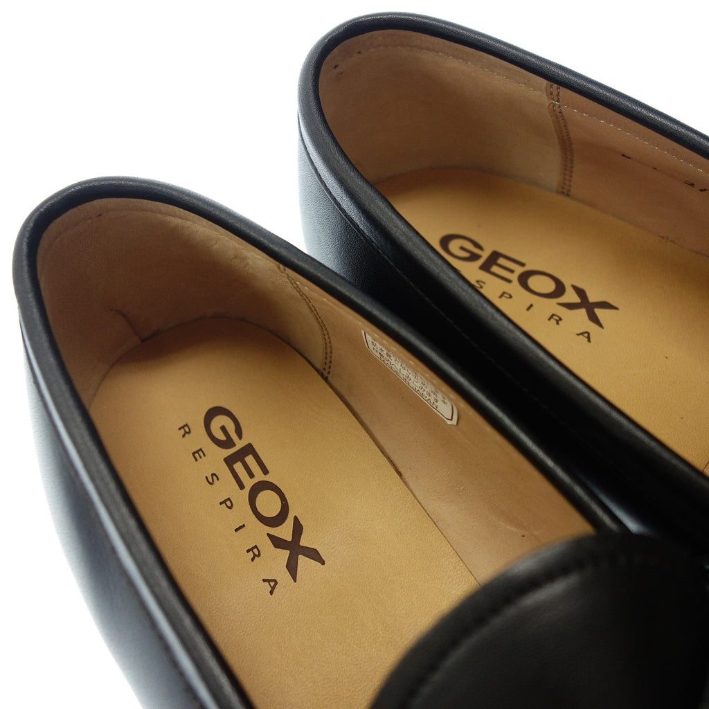 Unused ◆GEOX Loafer Leather Shoes 2177 Men's Black Size 27cm GEOX [AFC50] 