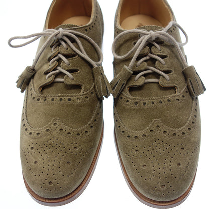 Like new◆Crockett &amp; Jones Leather Shoes Wingtip Tassel CHILLIE Men's 5E Khaki CROCKETT&amp;JONES [AFC19] 