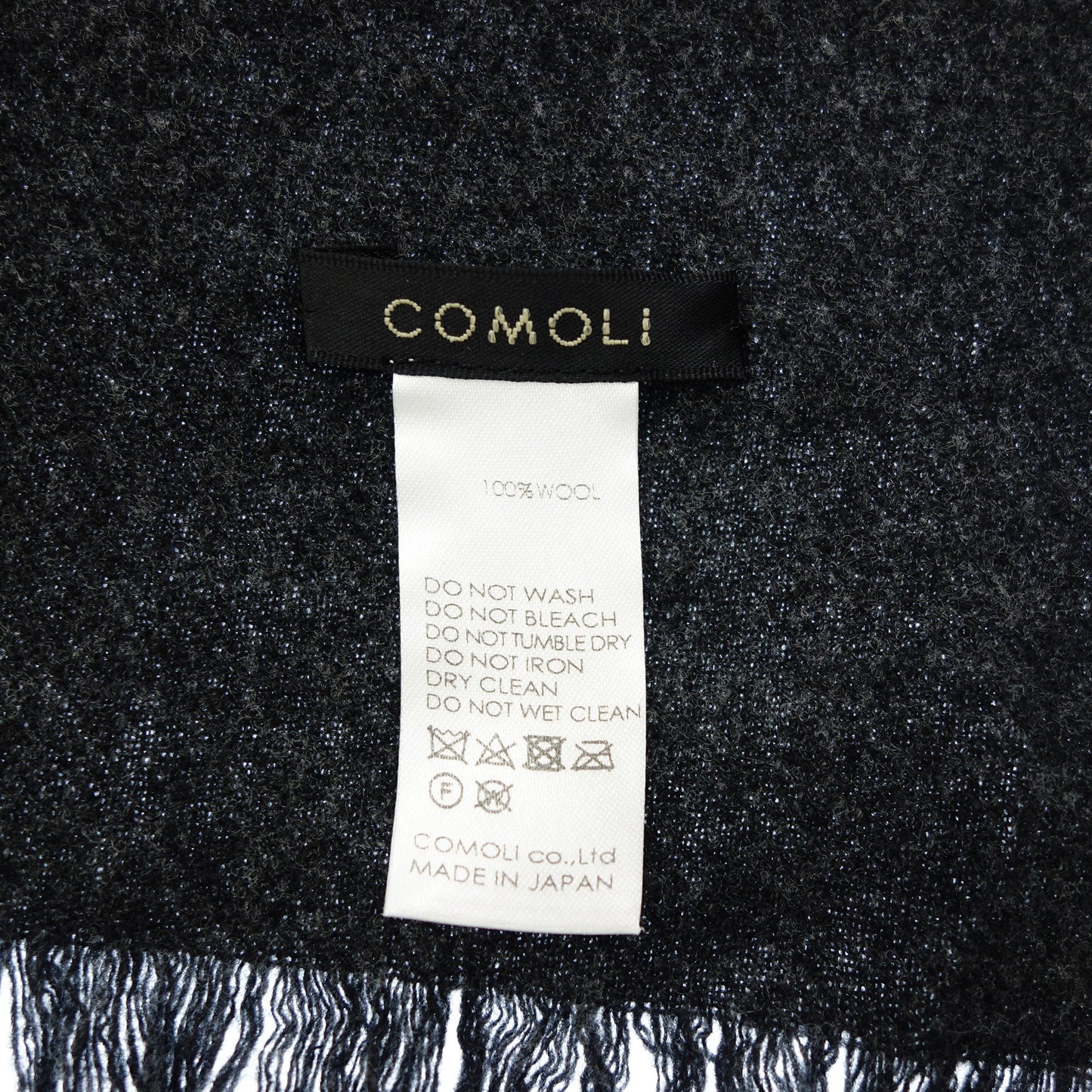 COMOLI 羊毛披肩 W03-07001 深灰色 COMOLI [AFI19] [二手] 