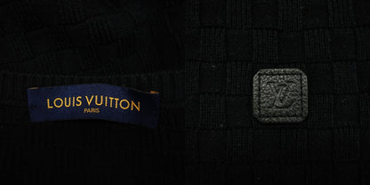 ルイヴィトン ニットセーター ダミエ メンズ ブラック XS LOUIS VUITTON【AFB18】【中古】