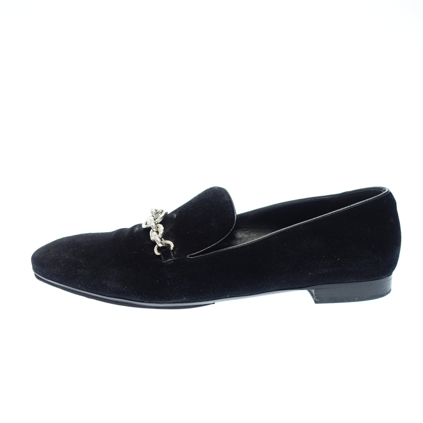 Good Condition◆Louis Vuitton Leather Loafer Suede LV Hardware SC0126 Women's 38 Black LOUIS VUITTON [AFD1] 