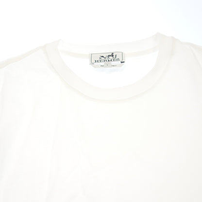 跟新品一样◆爱马仕 T 恤系列缝线棉男式白色 L 码 HERMES [AFB48] 