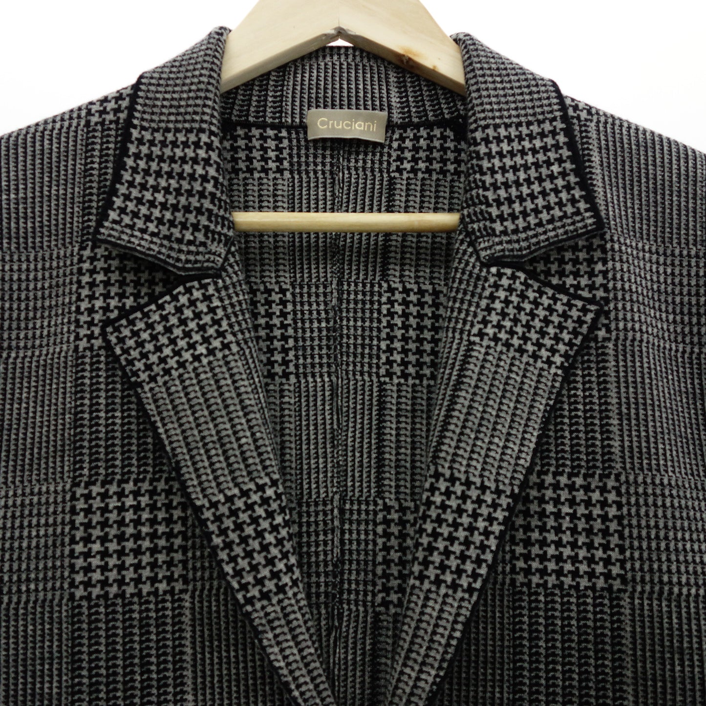 Cruciani Knit Jacket Check 52 Men's Gray Cruciani [AFA22] [Used] 