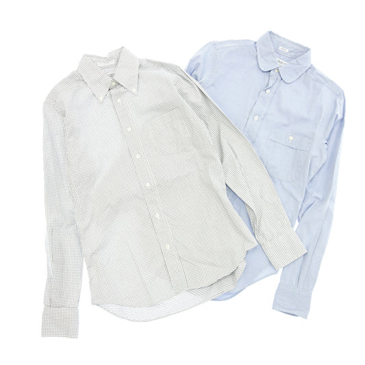 Good condition◆Individualized shirt long sleeve shirt men's INDIVIDUALIZED SHIRTS 2-piece set [AFB47] 