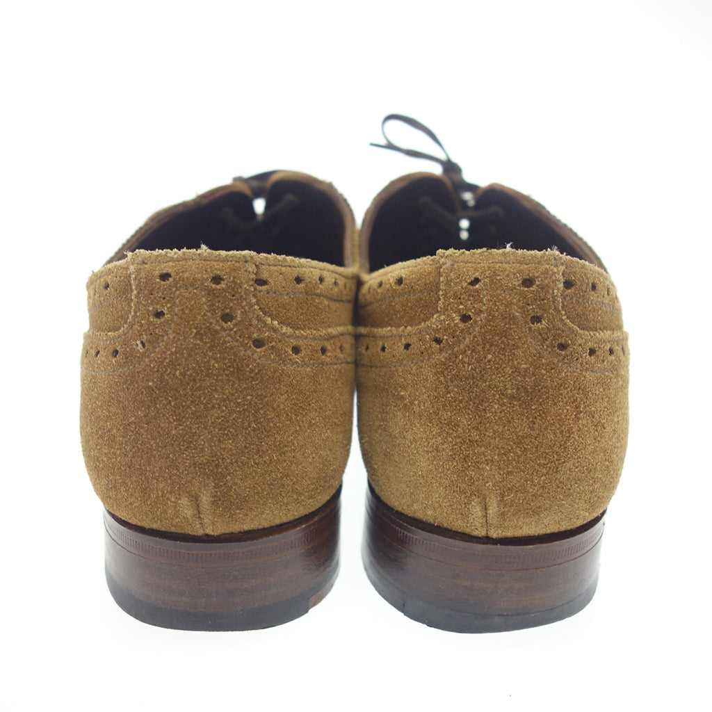 Good condition◆Grenson leather shoes suede inner feather punched cap toe men's brown size 7E Grenson [LA] 