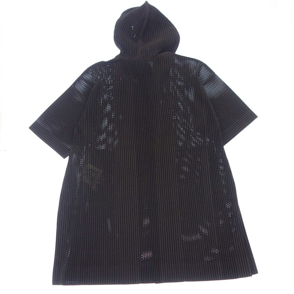 Like new ◆ HOMME PLISSE ISSEY MIYAKE Gown Coat Mesh Pleated Men's Black Size 1 HP91JA149 HOMME PLISSE ISSEY MIYAKE [AFB50] 